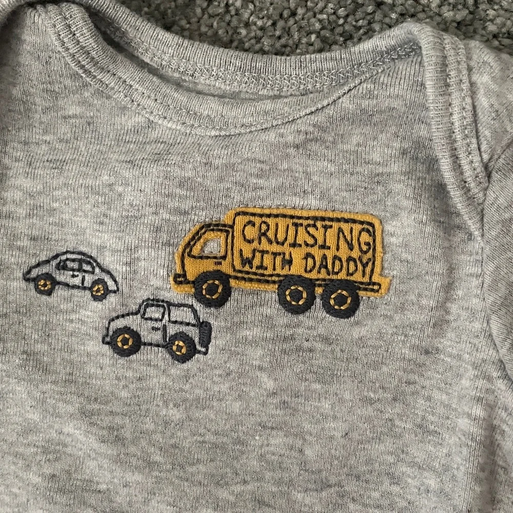 Carter’s truck onesies size newborn
